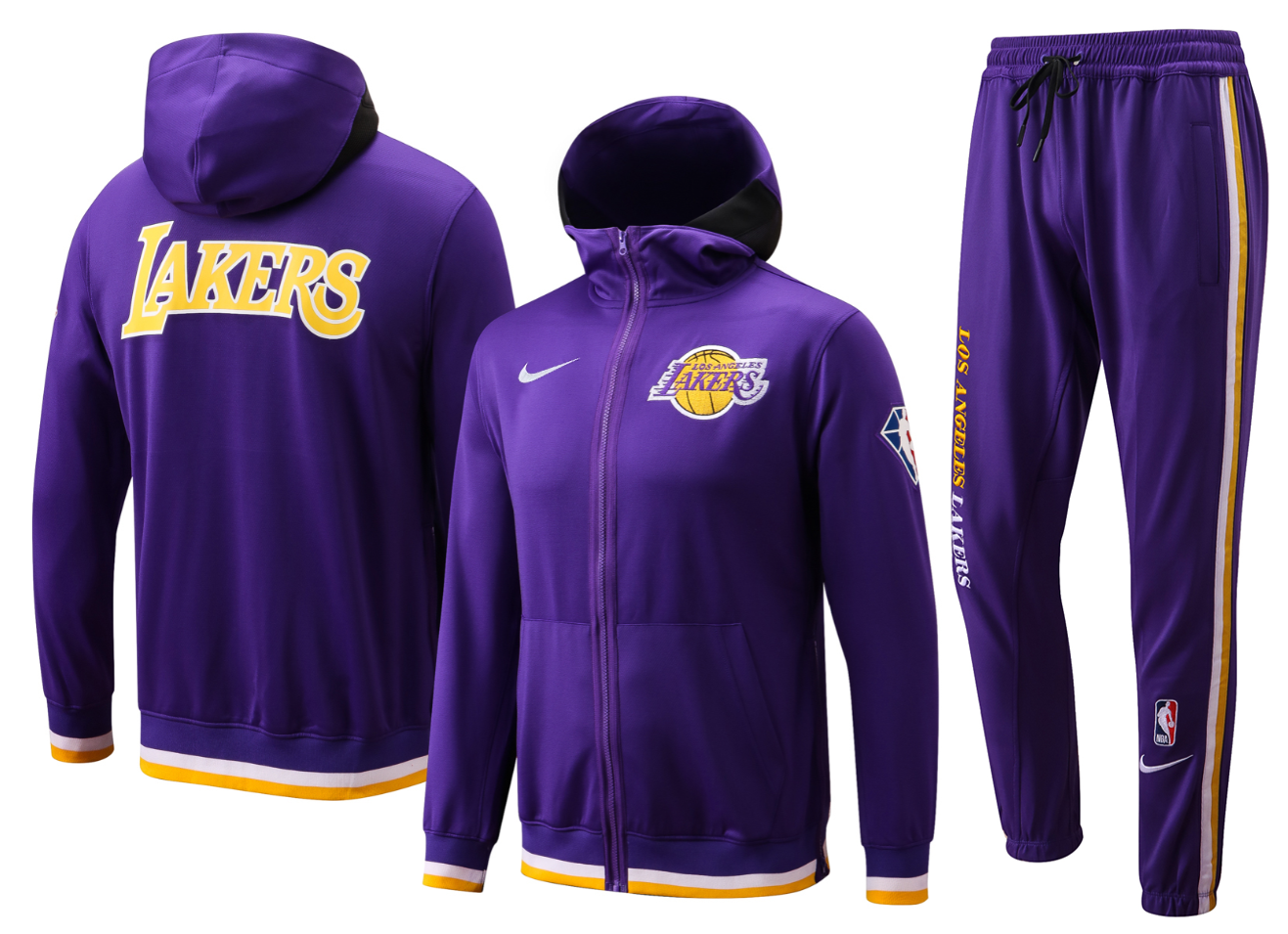 Men Los Angeles Lakers purple  2024 NBA Nike Training suit